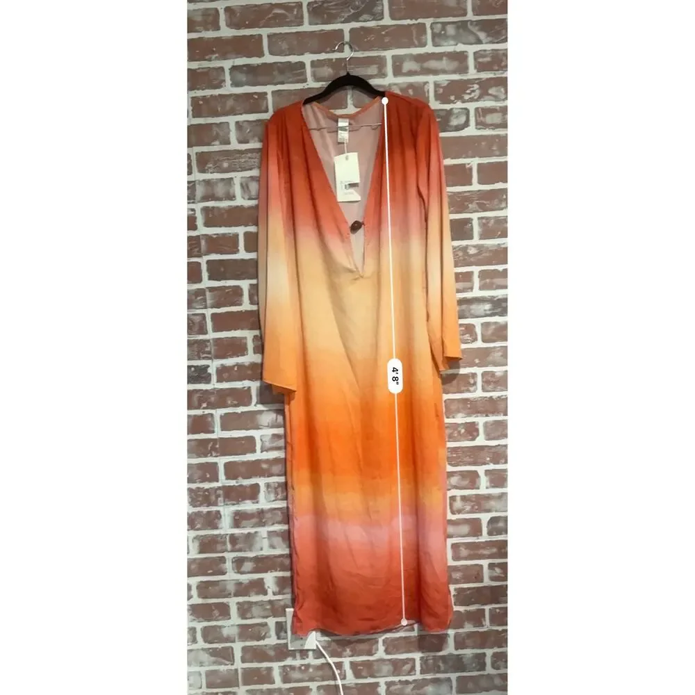 BAOBAB Luna Maxi Cover Up Atardecer de Colca Ombre Size M NWT